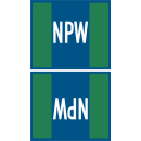 Rohrkennzeichnungsbänder nach DIN 2403 NPW für Kurzzeichen Nichttrinkwasserleitungen für Trinkwasserleitungen - 80 mm Rollenbreite und 33 m Rollenlänge