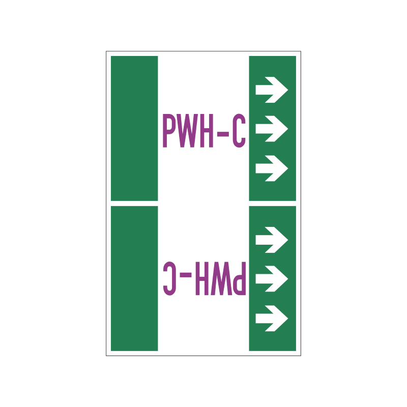 Kennzeichnungsbänder Rohr Kennzeichnung grün Zirkulation 