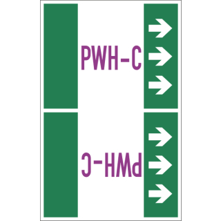 Kennzeichnungsbänder Zirkulation grün Rohr Kennzeichnung 