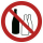 Rote Verbotsschilder Abfüllen von Gefahrstoffen in Lebensmitteln-Behältern verboten Rolle  300 x 400 mm Kombischild /PE Kunststoff