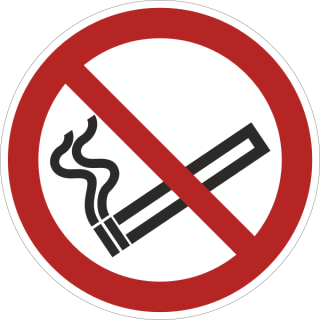 Rote Verbotsschilder Rauchen verboten Rolle  30 mm ca. 285 Stück/Rolle