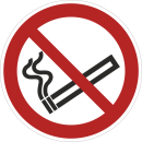 Rote Verbotsschilder - Rauchen verboten in 100 mm...
