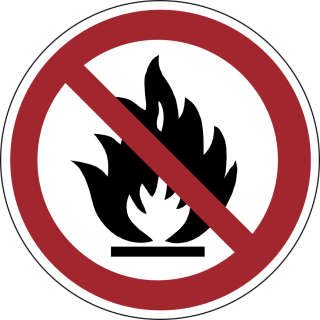 Verbotsschild Offene Flamme verboten