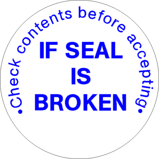 Runde experta-Sicherheitssiegel IF SEAL IS BROKEN in verschiedenden Variationen zu 100 St&uuml;ck/Rolle