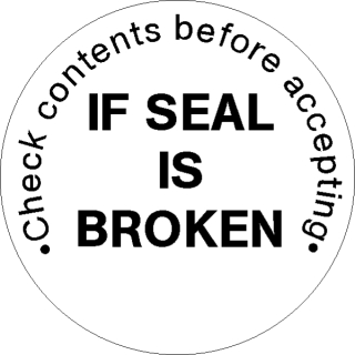 Runde experta-Sicherheitssiegel IF SEAL IS BROKEN in verschiedenden Variationen zu 100 Stück / VE 30 mm Ø Grund weiß - Text schwarz