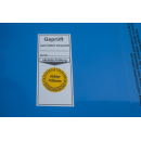 Prüfplakette nächster Prüftermin 25 mm ca. 333 Stück/Rolle PVC-Folie Grund orange Text schwarz 2026-2031