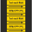 Rohrkennzeichnungsbänder für nicht brennbare Gase nach DIN 2403 Text nach Wahl mit Zusatzfarben Ausf. B - Rohre unter 50 mm Ø - Breite 120 mm - 33 m Rollenlänge