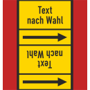 Rohrkennzeichnungsbänder für brennbare Gase nach DIN 2403 Text nach Wahl mit Zusatzfarben