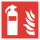 Langnachleuchtende Brandschutzkennzeichnung Feuerlöscher nach ASR A1.3 20x20 cm Aluminium-Schild