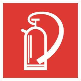 Langnachleuchtende Brandschutzkennzeichnung Feuerlöscher nach BGV A8 15x15cm Folien-Schild selbstklebend