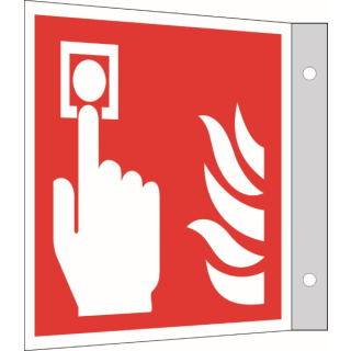 Fahnen- und Winkelschilder Brandmelder nach ASR A1.3 Fahne 15x15 cm
