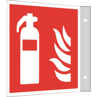 Fahnen- und Winkelschilder Feuerlöscher nach ASR A1.3 Fahne 15x15 cm