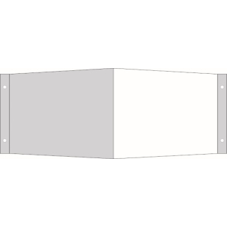 Fahnen- und Winkelschilder Winkelschild Rechteck - zur Wandmontage 30x15 cm