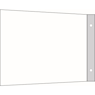 Fahnen- und Winkelschilder Fahnenschild Rechteck - zur Wandmontage 30x15 cm