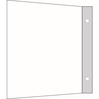 Fahnen- und Winkelschilder Fahnenschild Quadrat - zur Wandmontage