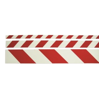 Sicherheitsleitsysteme Warnmarkierungsstreifen - rot linksweisend 100x6 cm