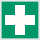 Langnachleuchtende Rettungswegkennzeichnung Erste Hilfe 15x15 cm Folien-Schild selbstklebend