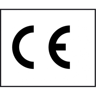 Selbstklebende Gefahrenstoffkennzeichnung CE-Kennzeichnung eckig 12x20 mm ca.500 Stück/Rolle Aluminium-Schild