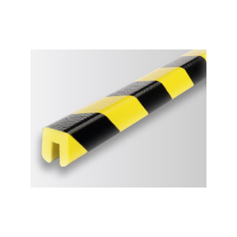 PU Schutzstreifen / Kantenschutz, 100x4x4cm, gelb/schwarz, Eckschutzprofil, selbstklebend, Eckenschutz, Wand, Anfahrschutz