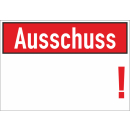 Kennzeichnungsschilder zur Materialprüfung Ausschuss...