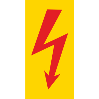 Selbstklebende Warnschilder elektrischer Spannung  Symbol Blitz in verschiedenen Ausführungen