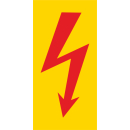 Selbstklebende Warnschilder elektrischer Spannung  Symbol...
