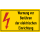 Selbstklebende Warnschilder elektrischer Spannung  Warnung vor Berührungen der elektrischen Einrichtung in verschiedenen Ausführungen Ausf. B 75 x 155 mm - 65 Stück/Rolle