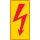 Selbstklebende Warnschilder elektrischer Spannung  Symbol Blitz mit rotem Rand in verschiedenen Ausführungen Ausf. A 37 x 74 mm - 139 Stück/Rolle