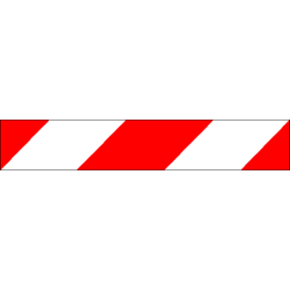 Rot-weißes Gewebeabsperrband schraffiert in  40 mm x 50 Meter
