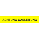 Trassenwarnband ACHTUNG GASLEITUNG bei erdverlegten Kabeln und Rohrleitungen - Rollenbreite 40 mm - Rollenl&auml;nge 250 m