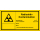 Kombischilder- und Warnschilder zur Kennzeichnung von radioaktiver Strahlung - nach BGV A8 und DIN 4844Radioaktiv Kontamination in 14,8 x 7,4 cm