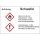 GHS-Gefahrstoffetiketten mit H- und P-Sätzen für Schwefel selbstklebend zu 20 Stück/VE - Folie mit transparenter Schutzabdeckung  148 x 210 mm