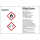 GHS-Gefahrstoffetiketten mit H- und P-Sätzen für Natrium selbstklebend zu 20 Stück/VE - Folie mit transparenter Schutzabdeckung  148 x 210 mm